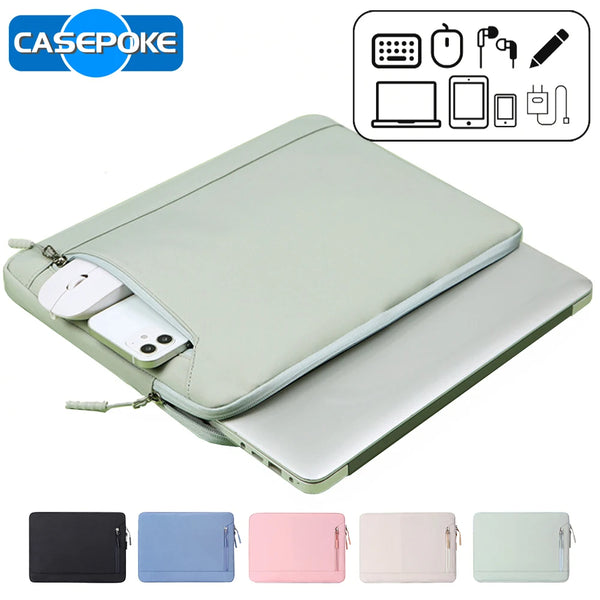 CASEPOKE Waterproof Laptop Sleeve – 13.3", 14.6", 15.6" Case for MacBook Air/Pro, Lenovo, HP, Dell (Men & Women)