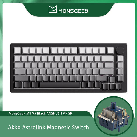 Akko MonsGeek M1 V5 TMR Rapid Trigger 75% Gaming Keyboard – Magnetic/Mechanical Switches, 8K Polling, RGB, Hot-Swappable CNC Aluminu