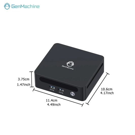 GenMachine Mini PC – AMD Ryzen 7 5800H, Windows 11, DDR4, Wi-Fi 6, BT 5.2 – Compact DIY Gaming Desktop