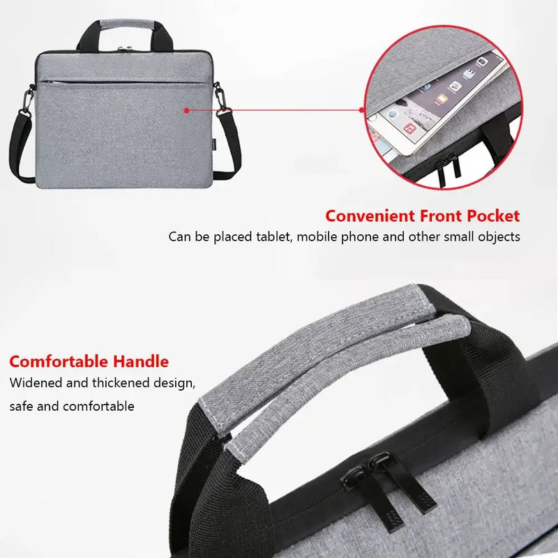 Laptop Shoulder Bag Sleeve Case – 13.3", 14", 15.6" Briefcase for Lenovo, HP, Huawei, Asus, Dell, Samsung