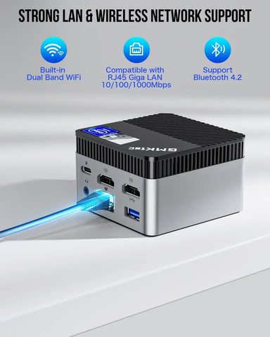 GMKtec G5 Mini PC – Intel 12th Gen N97, Windows 11 Pro, DDR5 4800MT/s, M.2 SATA, Wi-Fi 5, BT 4.2 – Portable DIY Gaming Desktop