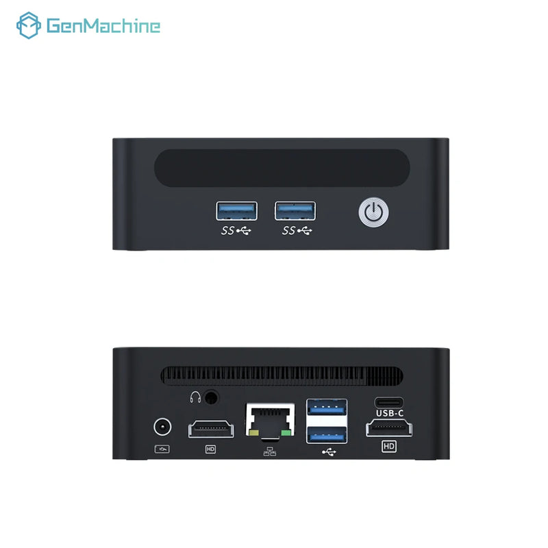 GenMachine Mini PC – AMD Ryzen 7 5800H, Windows 11, DDR4, Wi-Fi 6, BT 5.2 – Compact DIY Gaming Desktop