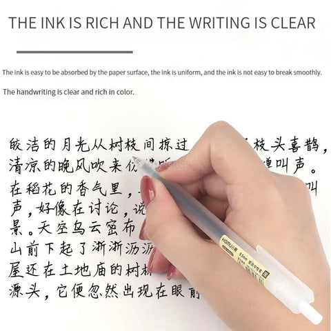 6/10Pcs 0.5mm Retractable Gel Pen Set – Black/Blue Ink Ballpoint for Office, School, Business & Signature Writing
