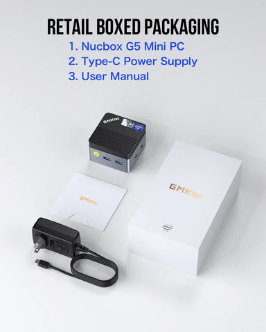 GMKtec G5 Mini PC – Intel 12th Gen N97, Windows 11 Pro, DDR5 4800MT/s, M.2 SATA, Wi-Fi 5, BT 4.2 – Portable DIY Gaming Desktop