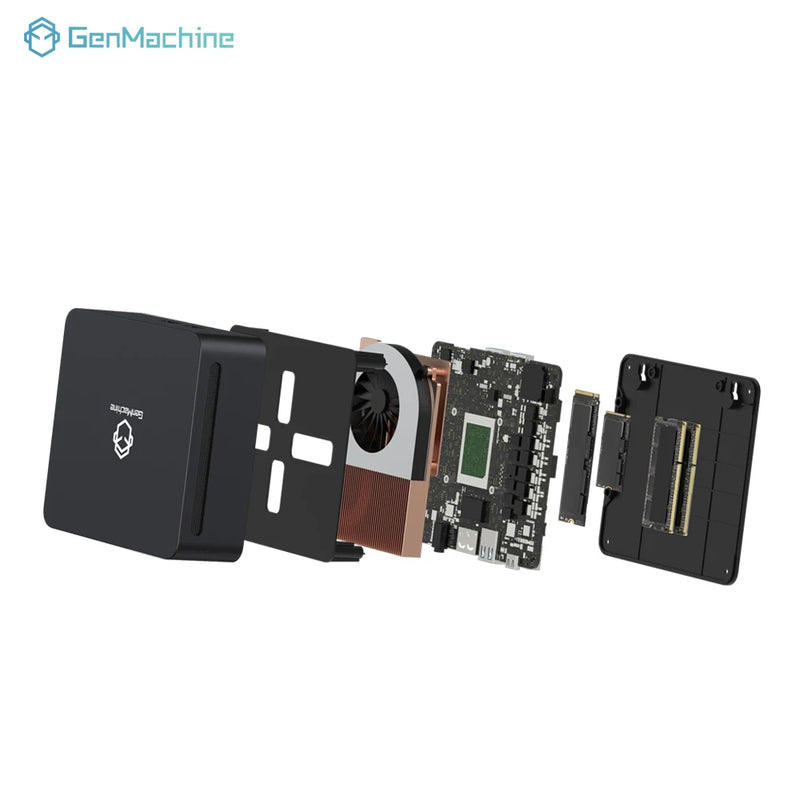 GenMachine Mini PC – AMD Ryzen 7 5800H, Windows 11, DDR4, Wi-Fi 6, BT 5.2 – Compact DIY Gaming Desktop