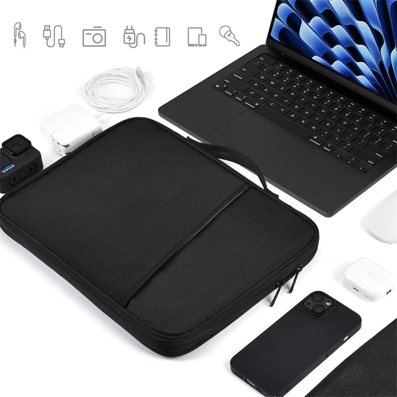 Waterproof Shockproof Laptop Sleeve with Handle – Case for MacBook Air 11" 12" 13" 13.6" (M4/M3/M2), Protective Carrying Bag