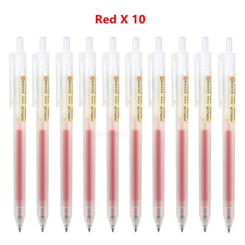 6/10Pcs 0.5mm Retractable Gel Pen Set – Black/Blue Ink Ballpoint for Office, School, Business & Signature Writing
