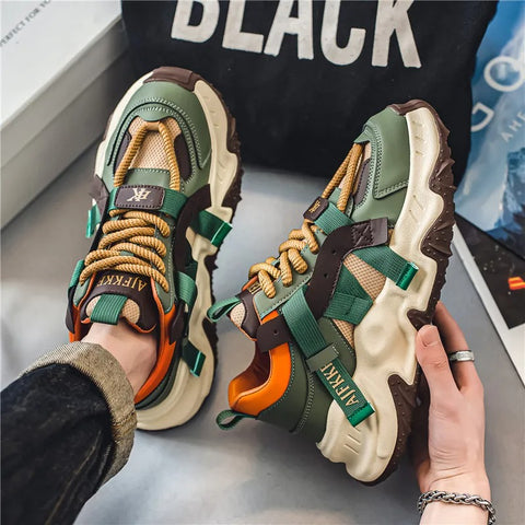 2024 New Men's Designer Casual Sneakers – Thick-Soled Breathable Mesh Outdoor Sports Shoes