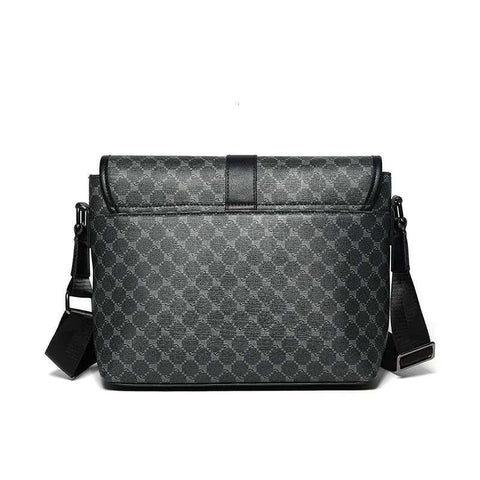 Men’s Large Leather Crossbody Messenger Bag – Designer Casual Shoulder Sling Pack for Work & Travel