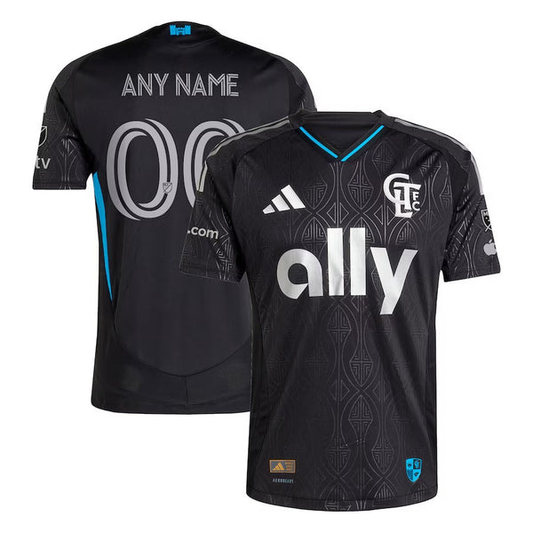 Charlotte FC adidas 2025 Fortress Kit Custom Jersey - Black