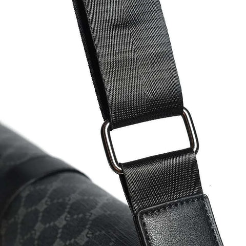 Men’s Large Leather Crossbody Messenger Bag – Designer Casual Shoulder Sling Pack for Work & Travel