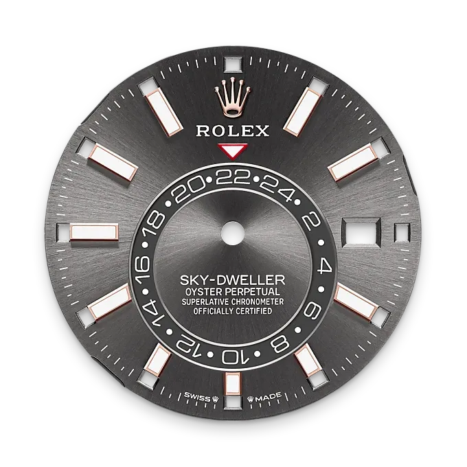 Sky-Dweller – 42 mm in 18 ct Everose Gold | Luxury Travel Watch with Dual Time Zone