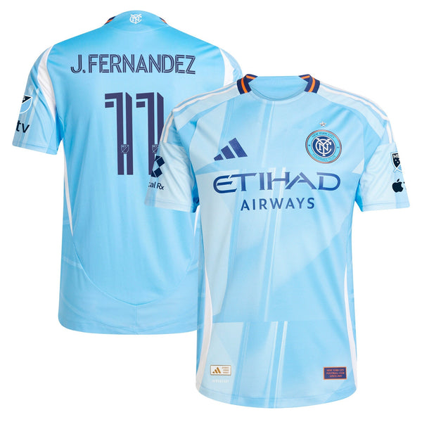 Julian Fernandez New York City FC adidas 2025 The Excelsior Kit Player Jersey - Light Blue