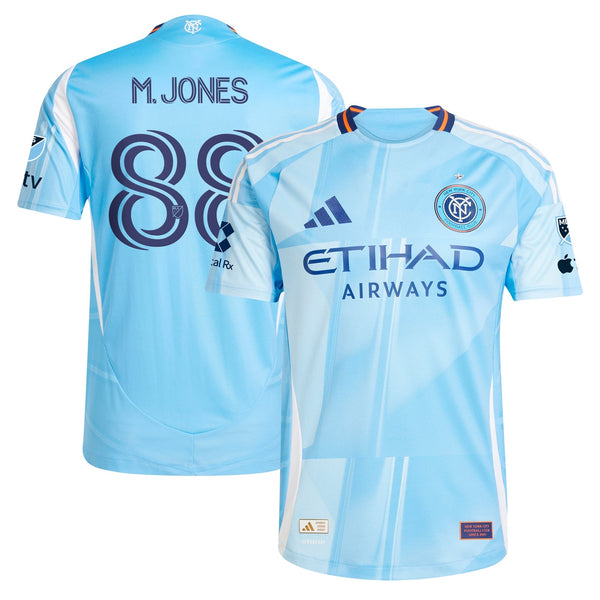 Malachi Jones New York City FC adidas 2025 The Excelsior Kit Player Jersey - Light Blue