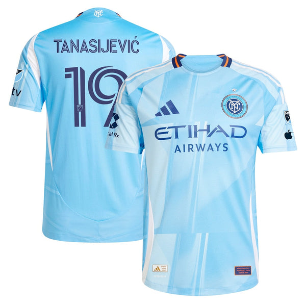 Strahinja Tanasijević New York City FC adidas 2025 The Excelsior Kit Player Jersey - Light Blue